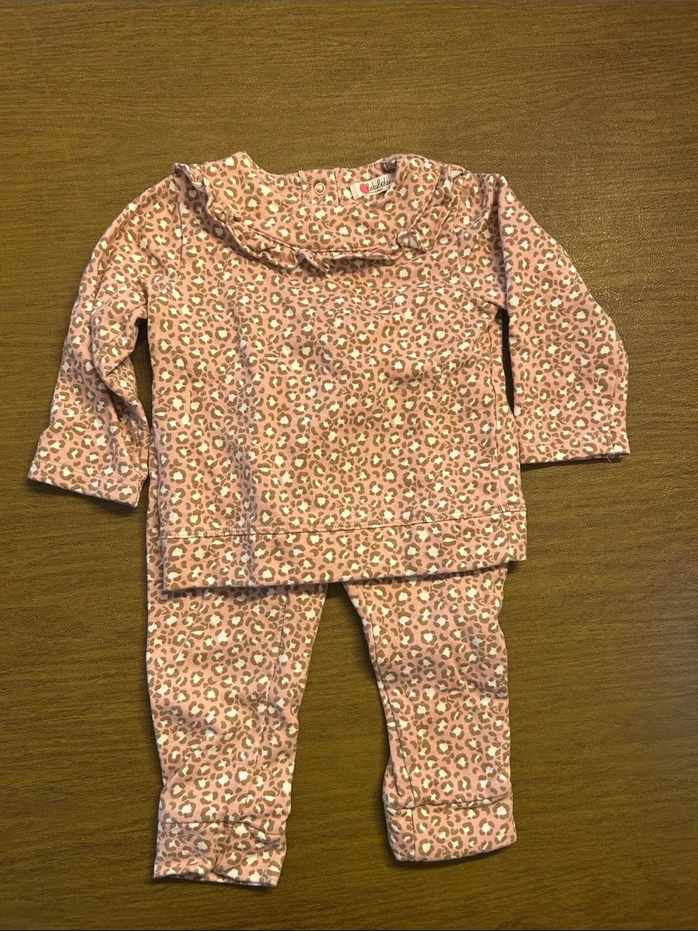 Baby Boden Kids Pink Leopard Print Set size 18-24 months